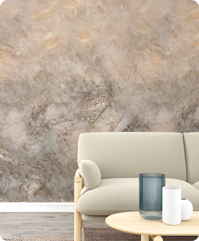 Brown abstract mural for your living room